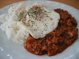 朝の麻婆豆腐