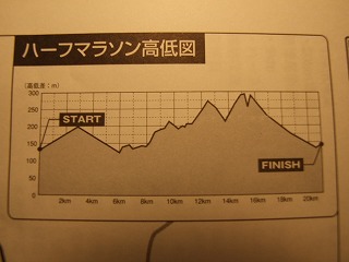 コースの高低図