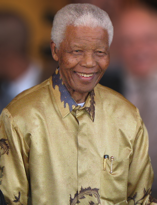 南アフリカ元大統領、ネルソン・マンデラ（wikipediaより）