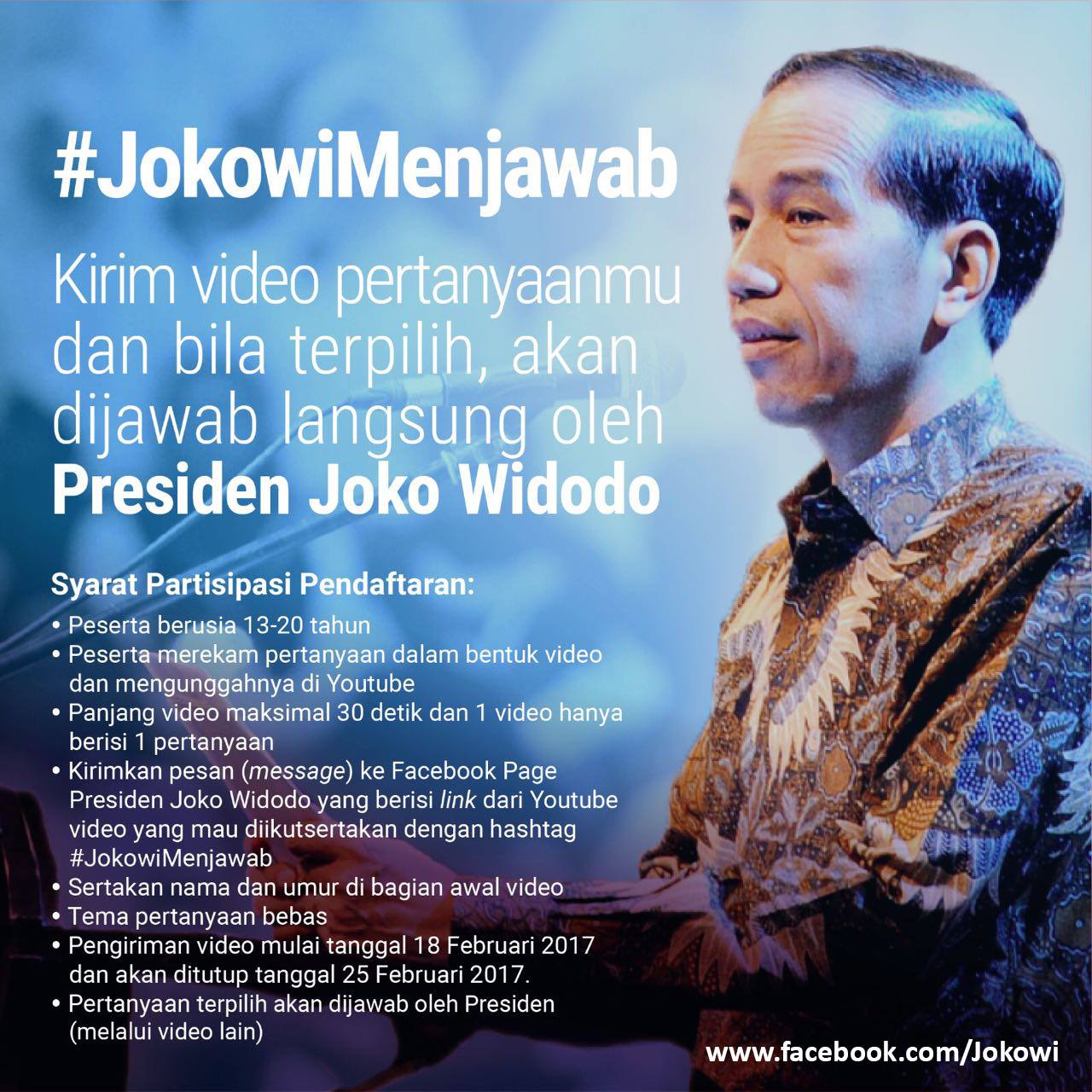 インドネシア ジョコウィ大統領 Youtube ソーシャルメディア 「ジョコウィが答えます」キャンペーン